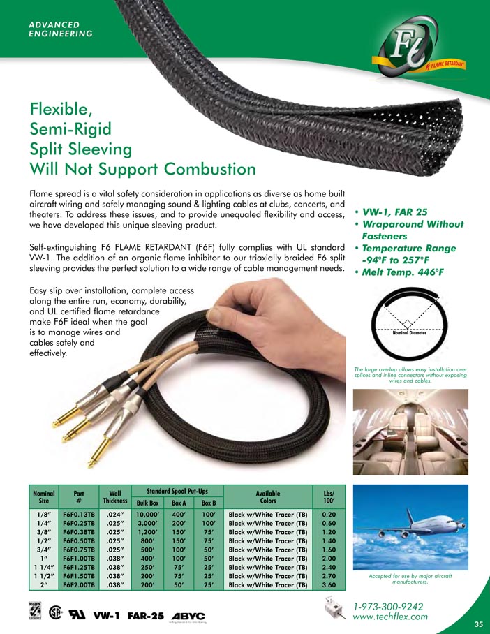 Flexo F6 FR catalog page image