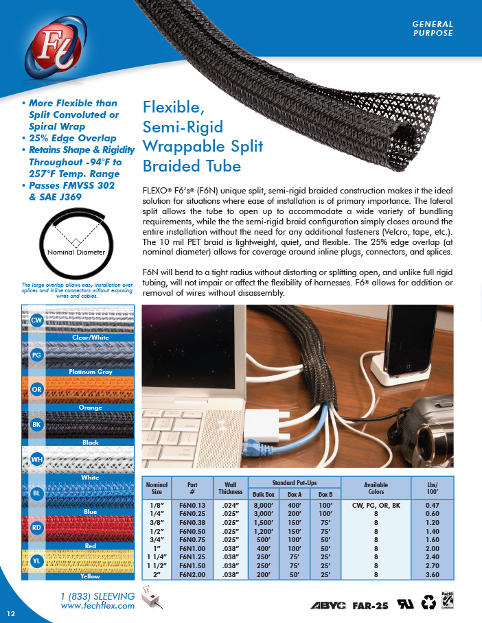 Flexo F6 catalog page image