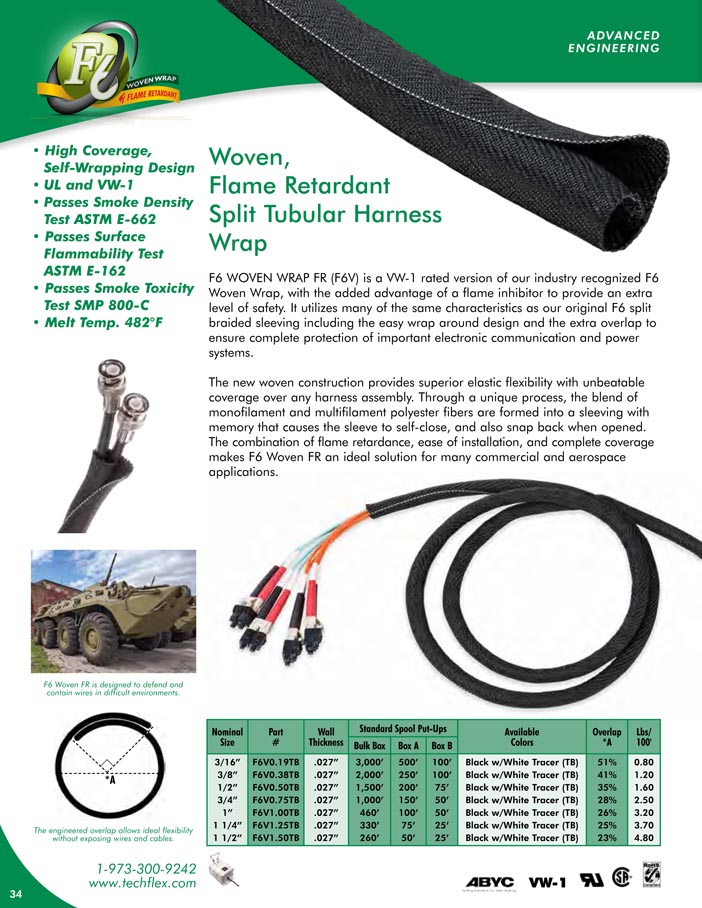 F6 Woven Wrap FR catalog page image