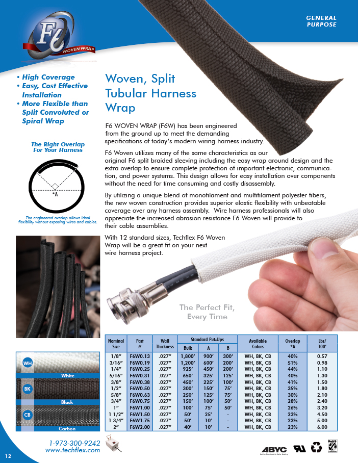 F6 Woven Wrap catalog page image
