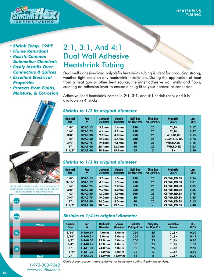 2:1 3:1 4:1 Dual Wall Adhesive catalog page image