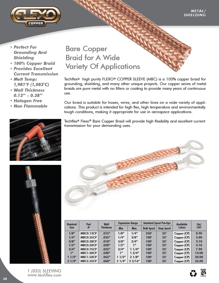 Metal Braid Brass and Copper Catalog Image
