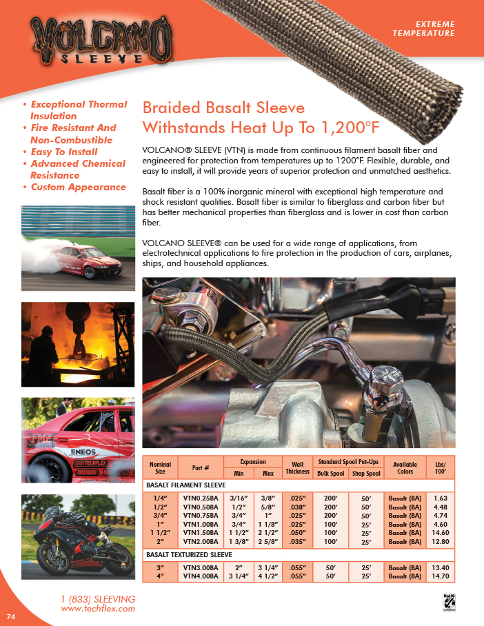 Volcano Sleeve catalog page Image